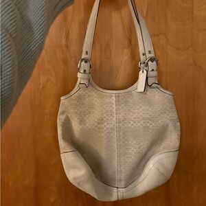 Vintage Coach Cream Shoulder Bag